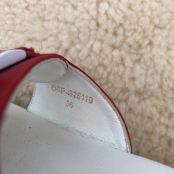 Chanel vintage red & white slide sandals - Picture 6 of 6